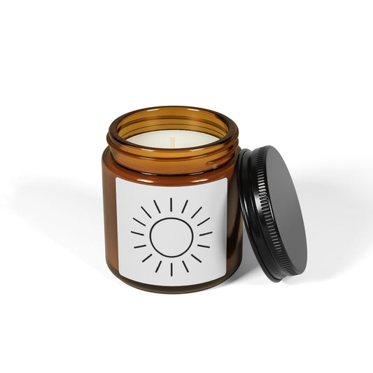 Amber Jar Soy Candle — Sunny Citrus Scent (Multi-Size)