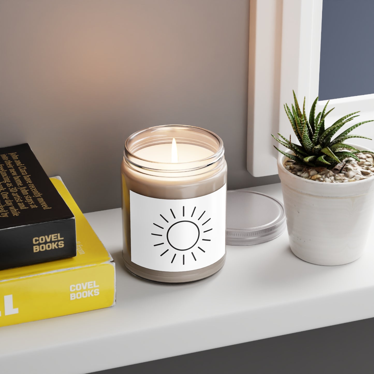Sunshine Scented Soy Candle - 9oz Jar with White Lid
