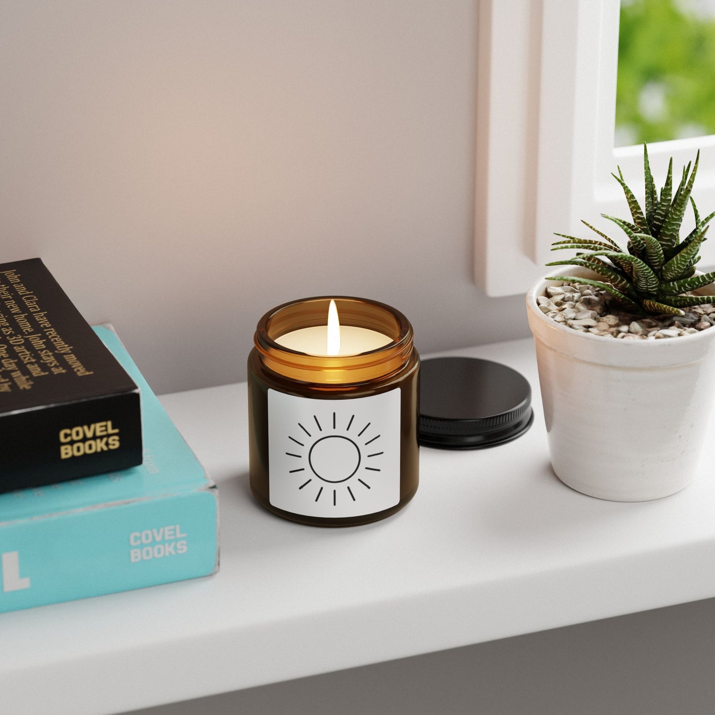 Amber Jar Soy Candle — Sunny Citrus Scent (Multi-Size)