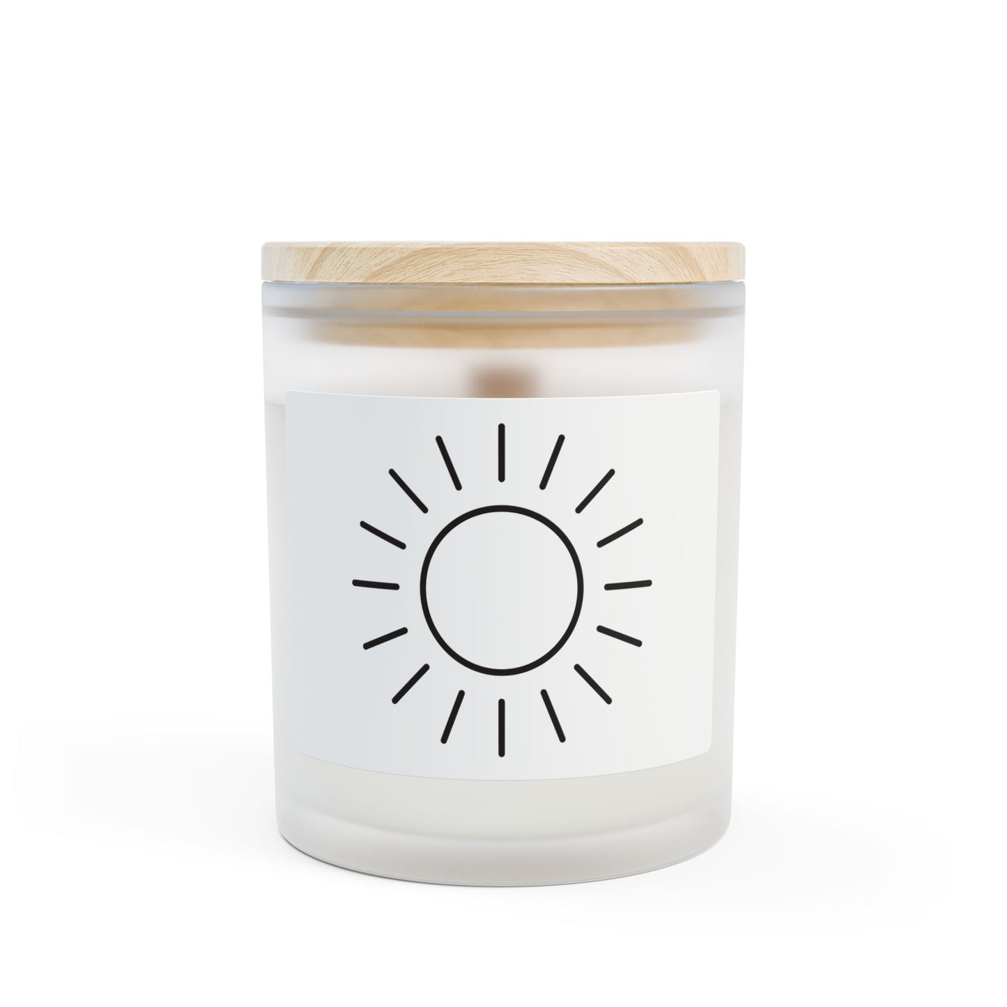 Sunshine Scented Frosted Glass Candle — 11oz Decorative Soy Candle