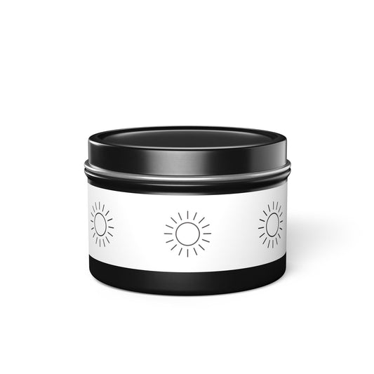Sun Pattern Tin Candle – Travel Soy Scented Candle in Reusable Metal Tin