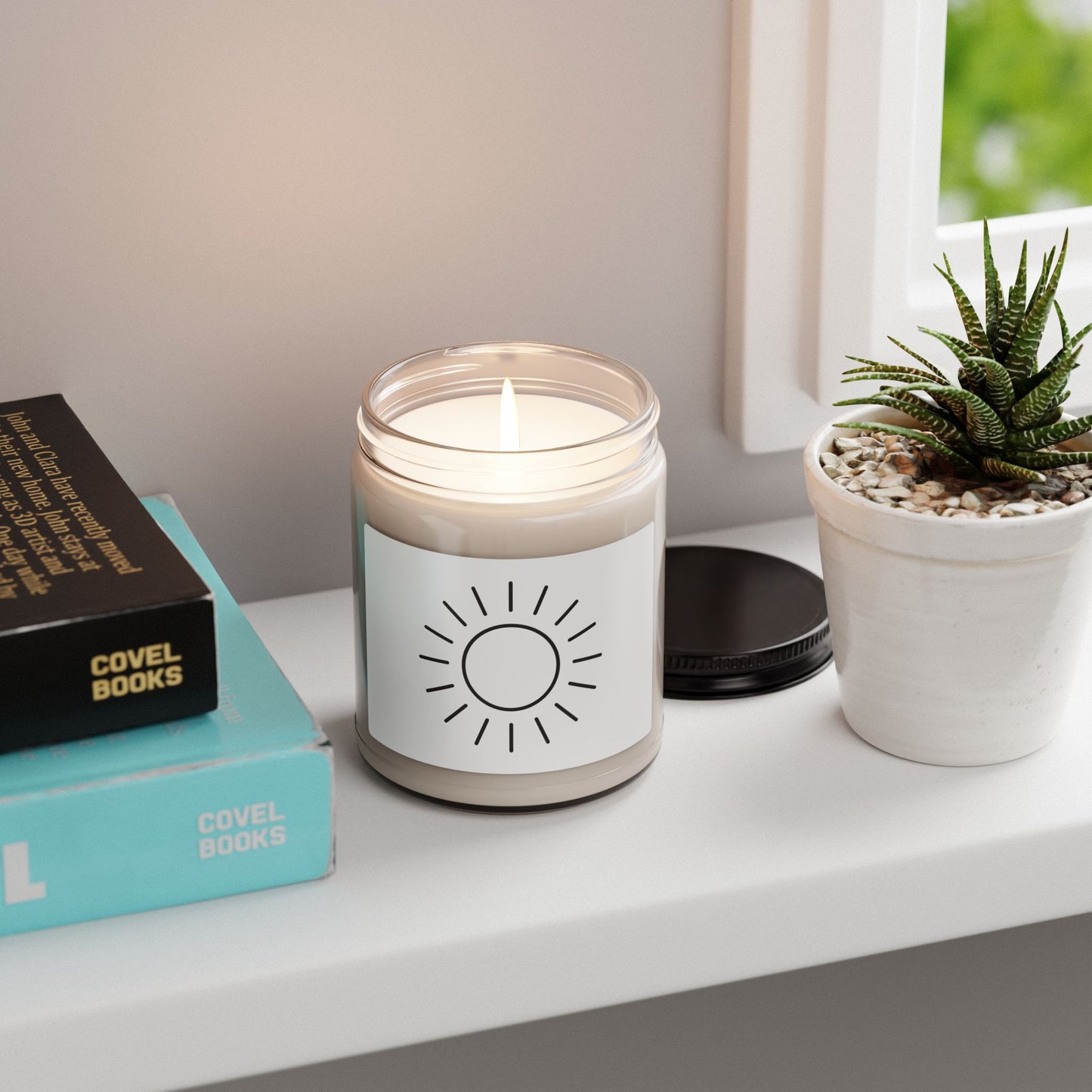Sunshine Scented Soy Candle 9oz – Uplifting Citrus Aromatherapy Jar
