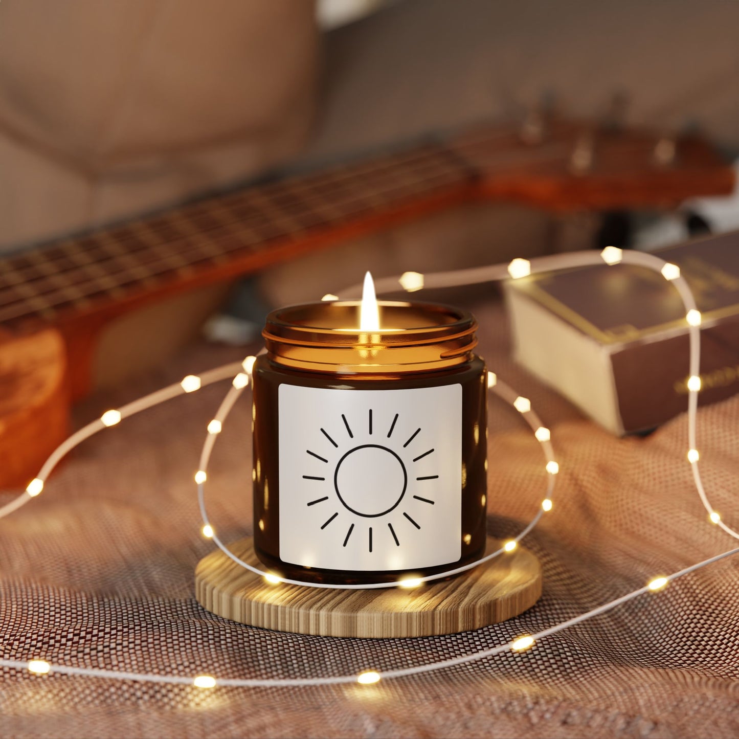 Amber Jar Soy Candle — Sunny Citrus Scent (Multi-Size)