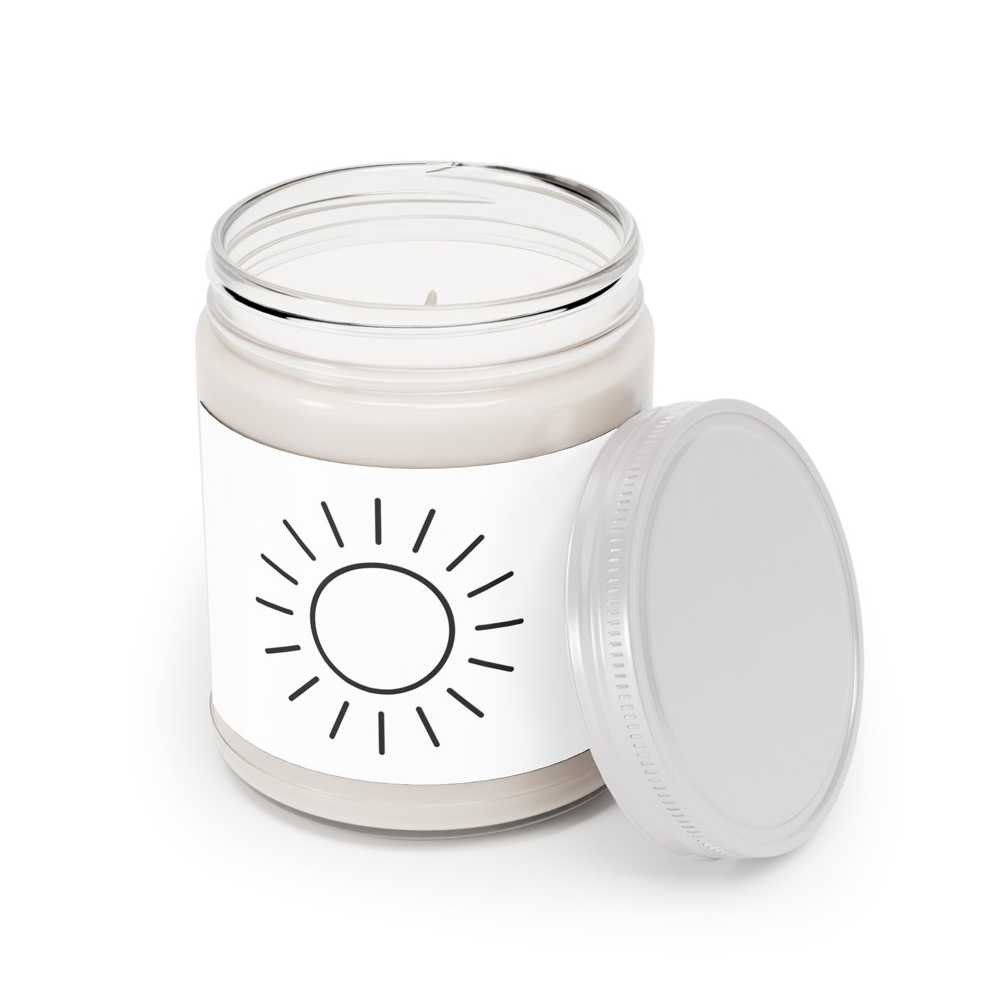 Sunshine Scented Soy Candle - 9oz Jar with White Lid