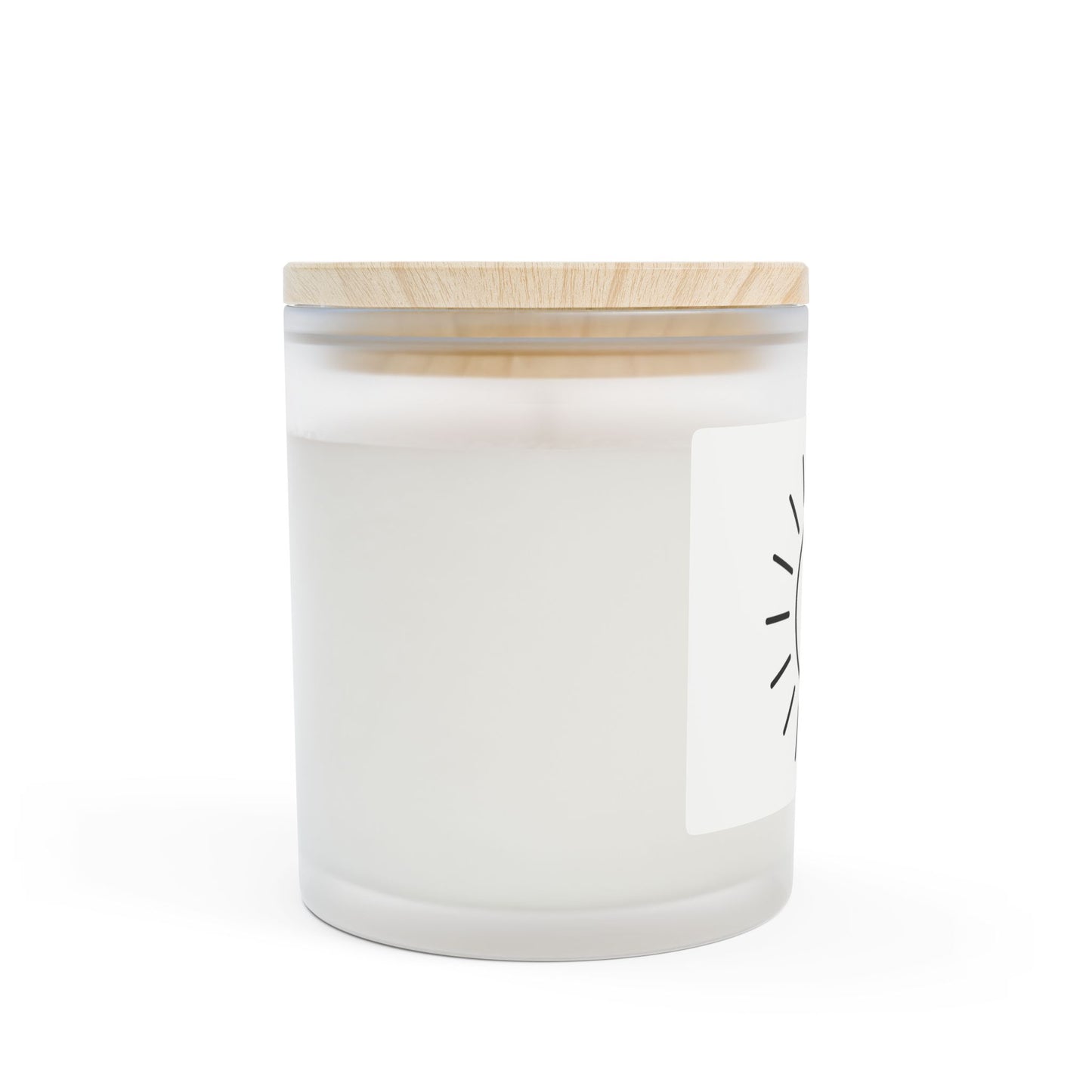 Sunshine Scented Frosted Glass Candle — 11oz Decorative Soy Candle