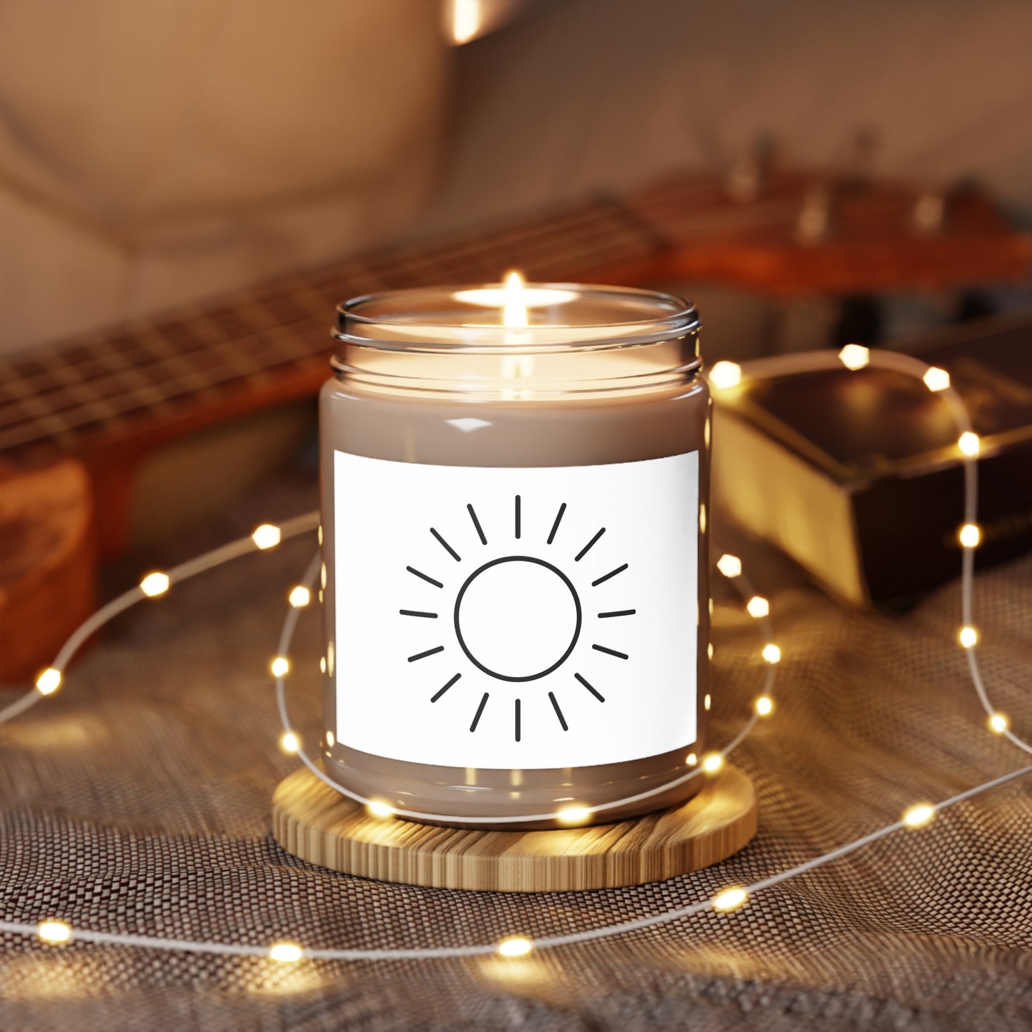 Sunshine Scented Soy Candle - 9oz Jar with White Lid