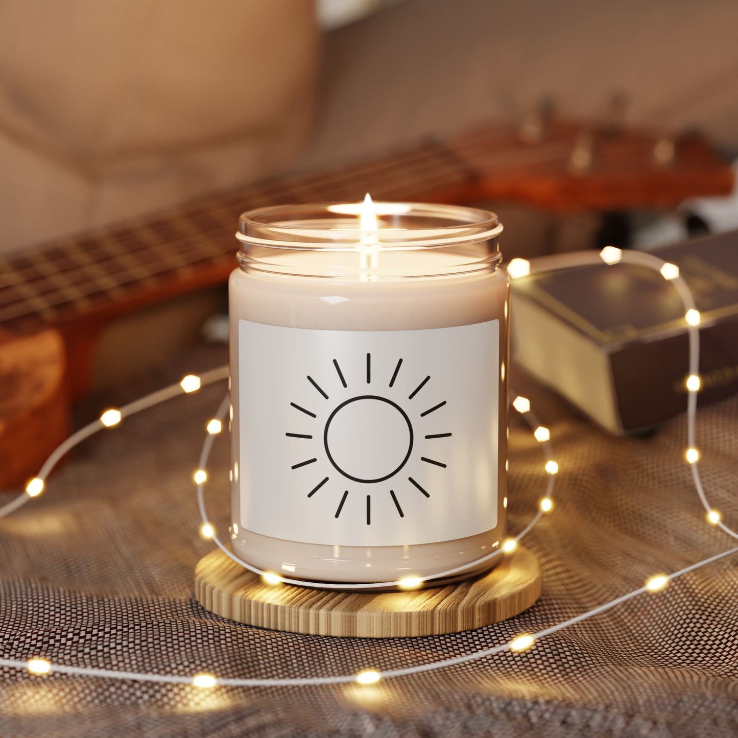 Sunshine Scented Soy Candle 9oz – Uplifting Citrus Aromatherapy Jar